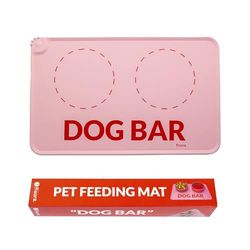 Fisura – Tapis de gamelle Dog Bar. Tapis en Silicone pour gamelle Original. Tapis de gamelle antidérapant et imperméable. 49,5 centimètres x 26,5 centimètres