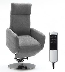 CAVADORE Cobra - Sillón para televisión con 2 Motores eléctricos y batería (función Relax, función reclinable, ergonomía L, 71 x 112 x 82, soporta hasta 130 kg), Color marrón