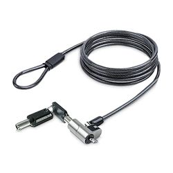 StarTech.com Nano Laptopslot, 2m, Anti Diefstal Kabelslot met Sleutel, Nano Slot Security Kabel voor 2-1 Laptops/EliteBook/Lenovo X1, Bestand tegen Doorsnijden (NANOK-LAPTOP-LOCK)