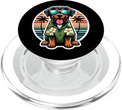 Dueño de perro Beauceron Summer Vibes Vacaciones Vacaciones Vintage PopSockets PopGrip para MagSafe