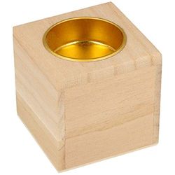 6X Square Candlestick 6X6 cm