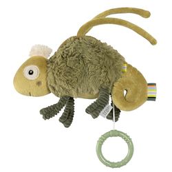 Fehn Mini-muziekdoos kameleon, knuffeldier en slaaphulp: muziekdoos met zachte melodie "Schuberts wiegenlied" kalmeert in elke situatie, voor baby's en peuters vanaf 0 maanden