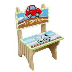 Teamson Kids Houten Time-Out Stoel Voor Kinder - Kinderslaapkamer Accessoires - Transportatie Ontwerp