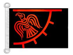 AZ FLAG - Drapeau Dieu Odin - 45x30 cm - Pavillon Nautique Mythologie Nordique Spécial Bateau Et Extérieur En Maille Bloquée Avec Anneaux Plastiques Intégrés - 30g