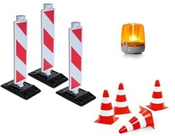 Rolly Toys Accessoireset servies (bestaande uit 3X rollyBake, 1x RollyFlashlight, 4X RollyPylons) 401468, rood