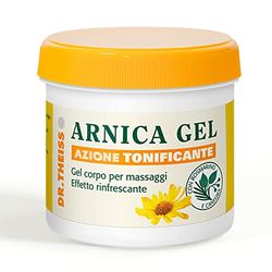 Dr Theiss Arnica Gel Rapido - Gel Massaggi ad Effetto Rinfrescante per la Pelle del Corpo 200 ml - Per Massaggio Cervicale, Mani, Schiena, Piedi e Ginocchia, con Canfora, Olio di Rosmarino e Mentolo