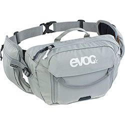 EVOC HIP PACK 3l höftväska Midjeväska inkl. 1,5l HYDRATION BLADDER (3l kapacitet, AIRFLOW CONTACT SYSTEM, justerbart höftbälte, VENTI FLAP-system, inkl. vätskeblåsa), stengrå