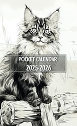Pocket Calendar 2025-2026 for Purse: Small Size Monthly Planner. 24 Month, Two Year Agenda from January 2025 to December 2026.