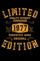 Limited Geburtstag Edition 1977 Geboren Jahr Jahrgang Vintage Grunge: NOTIZBUCH - Lustiges Herzlinie Geburtstags Geschenk, Vintage Retro Geschenkidee ... Notiz, Sketch, Planer, Geburtstag, Jahrgang
