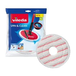 Vileda Spin & Clean Ricambio SpinMop Lavapavimenti, Bianco, 1 Unità (Confezione da 1)