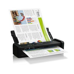 Epson Workforce DS-360W scanner A4 portatile WiFi e batteria, velocità 25 pagine al minuto in b/n e colore, Alimentatore Automatico 20 fogli, peso soli 1,1 Kg