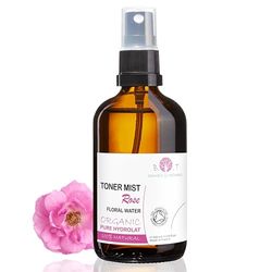 B.O.T Cosmetic & Wellness - Lotion Eau Florale de Rose Organique 100% Pure | Apaise et Hydrate la Peau | Idéale pour Peaux Sensibles et Grasses | Anti Rougeurs | Parfum d'Été, Transparente, 500 ml