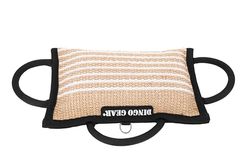 Dingo Gear Coussin de Morsure pour Entraînement K9, Obéissance, IGP, Sessions de Morsure pour Chiens des Forces Spéciales, Coin Renforcé avec 3 Poignées, Jute Naturel, Dureté - Souple (S00520)