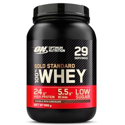 Optimum Nutrition Gold Standard Whey Protein, Muscle Building Powder with Naturally Occurring Glutamine and Amino Acids, Double Rich Chocolate, 29 Servings, 899 g, Packaging May Vary