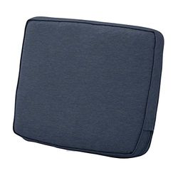 Classic Accessoires Montlake Waterbestendig 21 x 20 x 4 inch Patio Lounge Back Cushion, Heather Indigo Blue