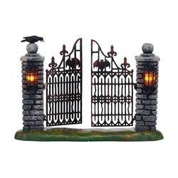 Departement 56 Halloween Dorp Spookachtig Smeedijzeren Poort Accessoire Figurine, 4.53 inch