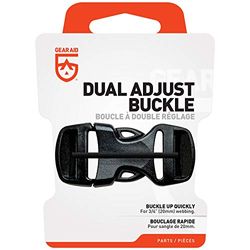 Gear Aid Dual Adjust Buckle Kit, Unisex-Erwachsene, 80355, schwarz, 3/4-Inch