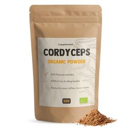 Cupplement | Cordyceps 60 g | Biologique | Cuillère gratuite | Poudre de champignons de la plus haute qualité | Champignon | 2 mesures par jour