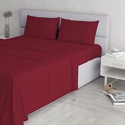 Italiensk sänglinne elegant sänglinne set Double Bordeaux