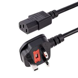 StarTech.com Cable De 3M De Alimentación De Ordenador, 18Awg, Bs 1363 A C13, 10A 250V, Cable De Alimentación De Repuesto, Cable De Tv/Monitor, Adaptador De Corriente Para El Reino Unido (Pxt101Uk3M)