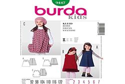 Burda B9447 Patron de Couture Robe 19 x 13 cm Blanc