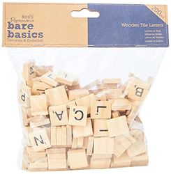 Papermania Lettere di Piastrelle, Legno Chiaro, 200 Pieces