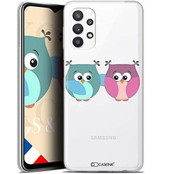 Caseink fodral för Samsung Galaxy A32 5G (6.5) [Gel HD-mönster tryckt i Frankrike kärlek Saint Valentine kollektion design uggla med två - mjuk - ultratunn]