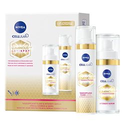 NIVEA Cellular LUMINOUS 630® - Set per la cura del giorno, fluido e siero intensivo, antipigmento, con trattamento giornaliero anti-invecchiamento e siero