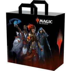 Konix Magic The Gathering Sac Cabas 40 x 45 x 20 cm - Matière recyclée - Motif Planeswalkers - Noir