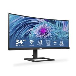 Philips Monitors 346E2CUAE/00-34" Curved 1500R, WQHD, 100Hz, 1ms, VA, Adaptive Sync (3440x1440, 300cd/m, 2xHDMI, DisplayPort 1x1.2), Negro
