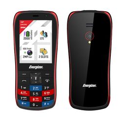 Energizer E284S Mobile Phone, UK Model, Black and Red