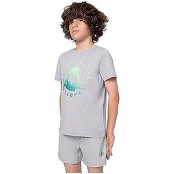 4F JUNIOR T-shirt voor kinderen, Koud lichtgrijs, 164