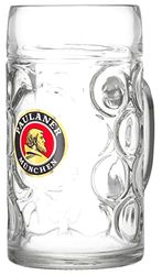 Ritzenhoff & Breker 118940 - Jarro de cerveja de vidro (1 L), design de Paulaner