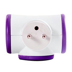 Watt & Co - tomada com três tomadas, referência: MPF3C-BLC-CT, multicolor, MPF3C-VIO-CT