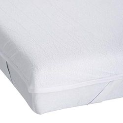 Kinzler Protector de colchón, higiene de la Cama, algodón, Blanco, 140 x 200 x 0.2 cm