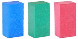 Tools4Boards Gummy Trio Lot de pierres abrasives en caoutchouc Bleu/vert/rouge 50 x 25 x 20 mm