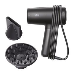 Secador de Cabello Braun HD4.2, Secador ligero de alto rendimiento con difusor y boquilla concentradora, Tecnología super IONTEC antiencrespamiento, 3 ajustes de tempetatura y 3 velocidades, BRHD425E