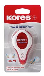 Kores 2-way, 6 m x 4,2 mm, soft grip-lot de 10-blanc/rouge