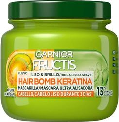 Garnier Maschera per capelli fortificante Fructis Smooth & Brilliant che leviga e nutre, con cheratina vegetale liquida e olio di argan - 320 ml