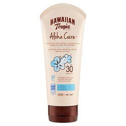 Hawaiian Tropic BODY Aloha Care SPF 30 - Crema Solar Fotoprotectora Sin Oxibenzona, Protección Alta, Sin Grasa y Matificante, 180 ml