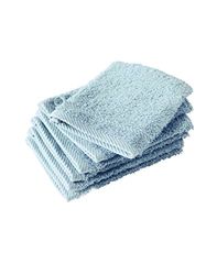 De Witte Lietaer H Collection 6 Pack cotton wash gloves 15 x 21 cm turquoise