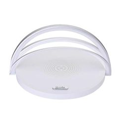 levitantes Draadloze oplader met witte ledlamp, snel opladen, compact design, ideaal voor nachtkastjes en kantoren.