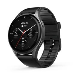 Hama | Smartwatch 8900 1,43" (Reloj Inteligente con GPS, Pantalla Táctil Amoled, Reloj Deportivo, Batería Duradera, Compatible con Android e iOS, Resistente al Agua, Controlable con App) Color Negro