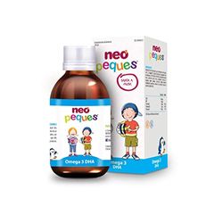 Neo Peques Omega 3 DHA - Sciroppo Infantile con Omega 3 DHA - 150 ml - Aiuta a Migliorare la Concentrazione - Ingredienti Naturali al 100% - Gusto Fragola