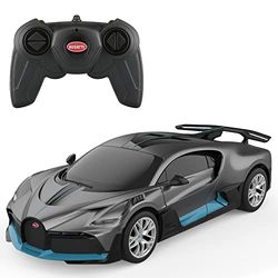 TURBO CHALLENGE - Bugatti Divo - RC Prestige - 095602 - Coche Control Remoto - Gris - 1/24 - Plástico - Juguete para Niños - Regalos - Cumpleaños - Licencia Oficial - A Partir de 6 años