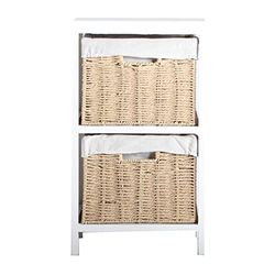 Lastdeco Table de Chevet, Bois de Paulownia, 30 x 30 x 58 cm