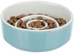 Ciotola Slow Feeding, ceramica, 0,9 l/ø 17 cm, grigio/blu