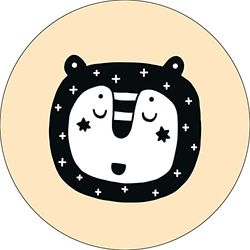Bonateks, Round Digital Printed Mouse Pad, Non-Slip Base, for Office and Home, Diameter:22cm