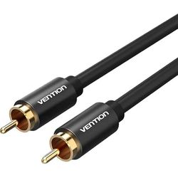 Watio Wave Cable audio - cable estereo rca macho a rca macho, 2 metros, color negro, ideal para conexión de audio en alta calidad.*
