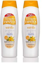 Instituto Español Gel de Baño con Leche y Vainilla - 0,75 l (Paquete de 2)